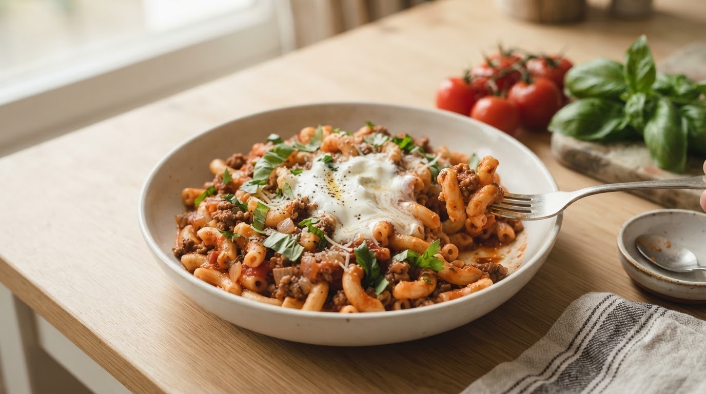 Macaroni Afslank Recept met Gehakt in Tomatensaus