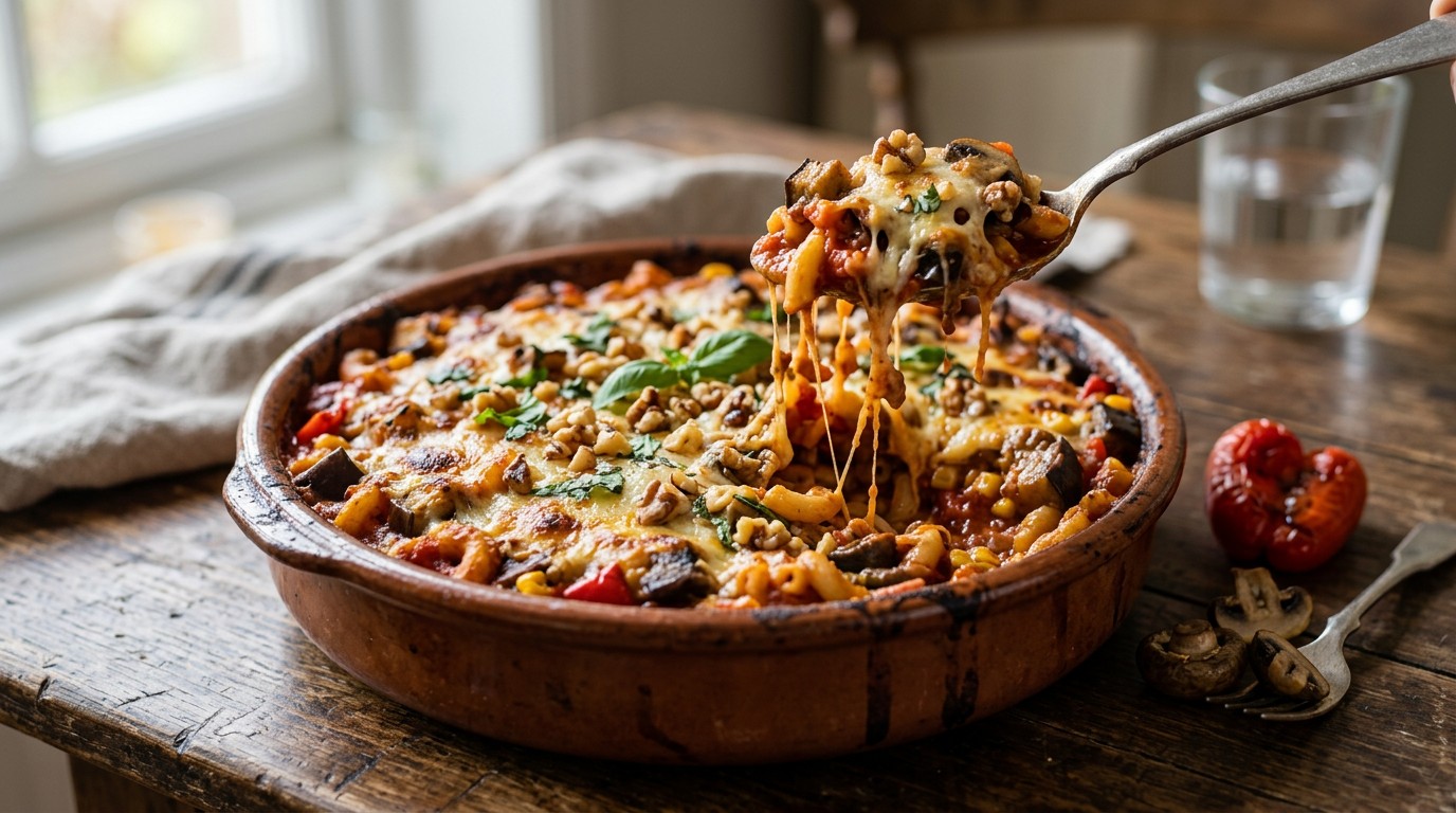 Macaroni met Aubergine en Walnoten recept Macaroni met Aubergine en Walnoten recept