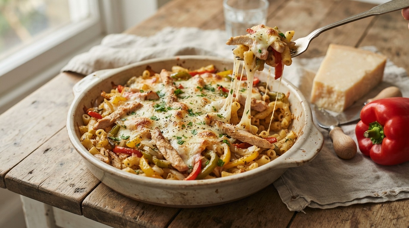 Macaroni met Kalkoenfilet en Groenten