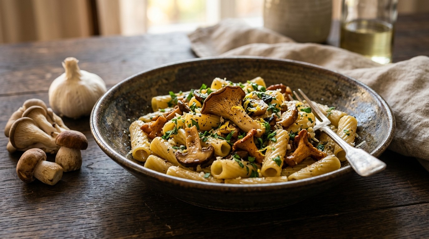 Macaroni met Paddestoelen