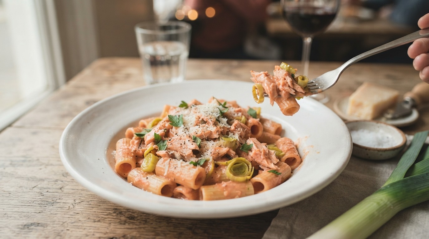 Macaroni met Zalm en Tomaat recept Macaroni met Zalm en Tomaat recept