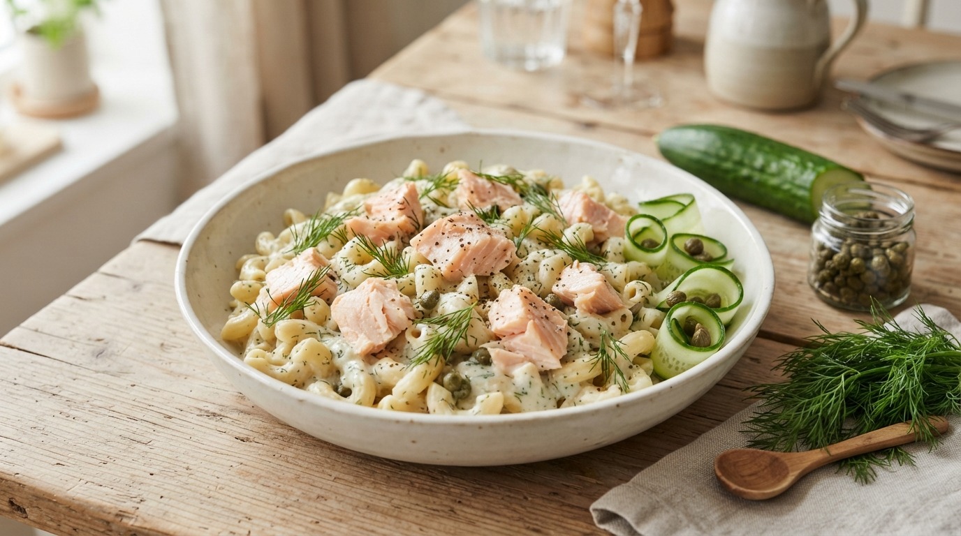 Macaroni met Zalm
