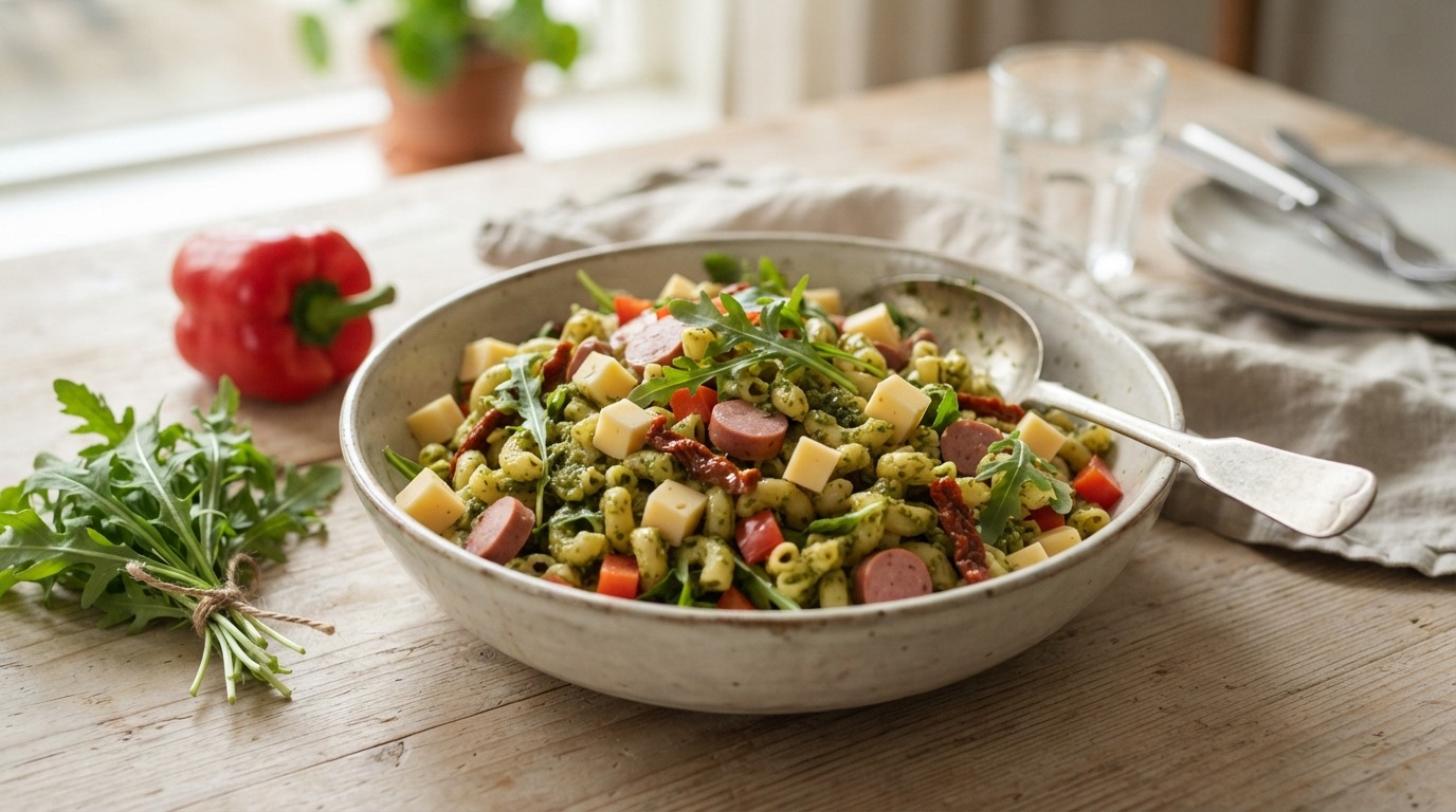 Macaroni/pesto Salade