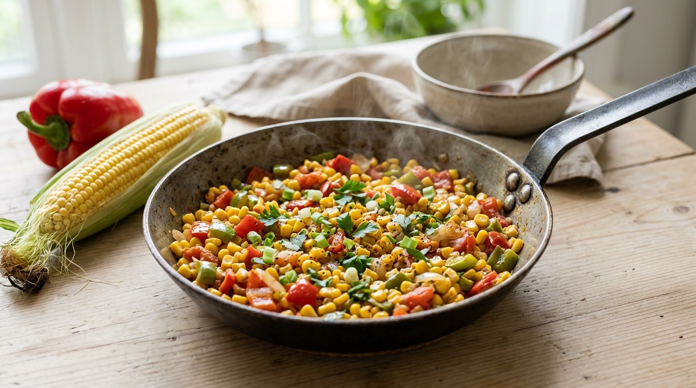 Maïs met Paprika en Tomaat recept Maïs met Paprika en Tomaat recept
