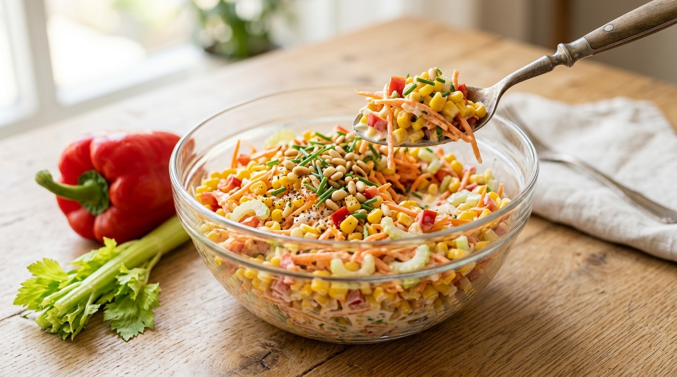 Maïs-wortelsalade recept Maïs-wortelsalade recept