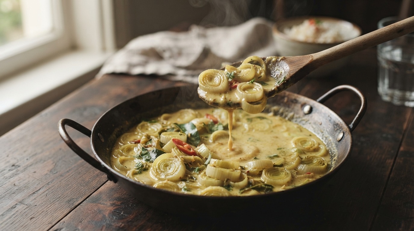 Makkelijk Recept van Prei met Kokosmelk