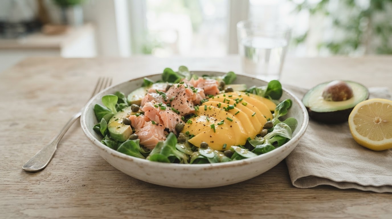 Mango-zalmsalade recept Mango-zalmsalade recept