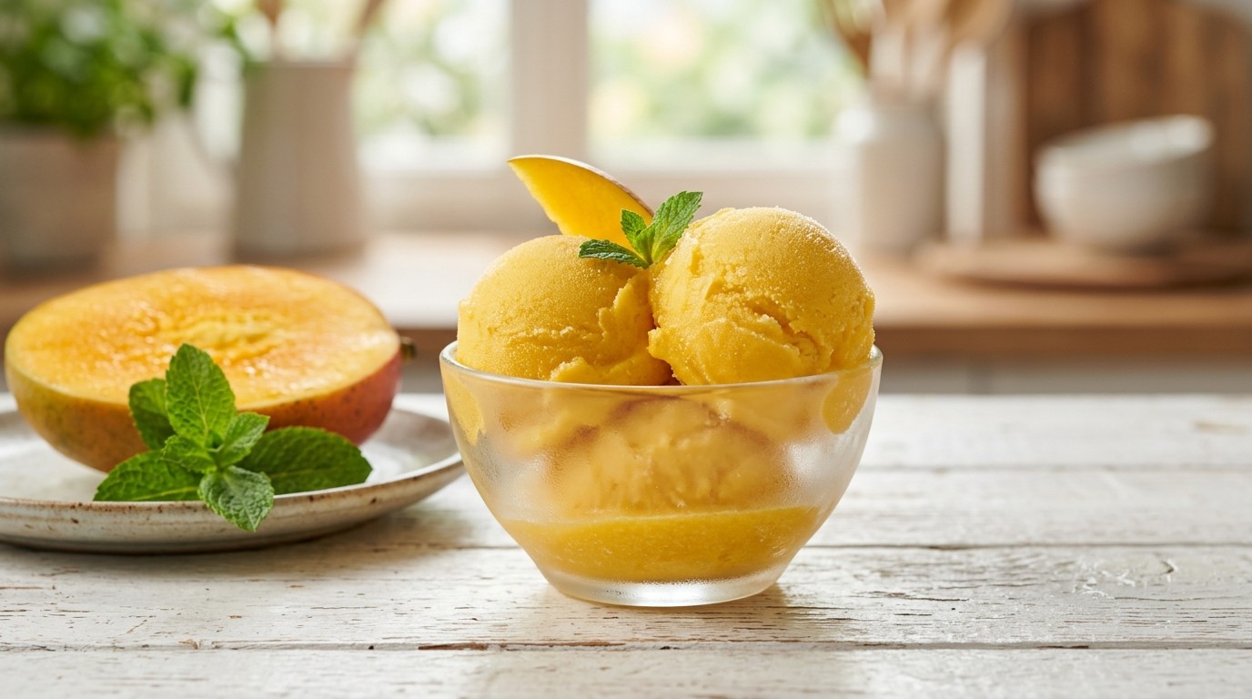 Mangosorbet recept Mangosorbet recept