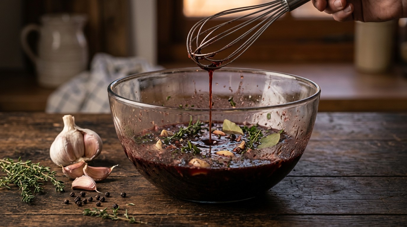 Marinade met Rode Wijn en Knoflook recept Marinade met Rode Wijn en Knoflook recept