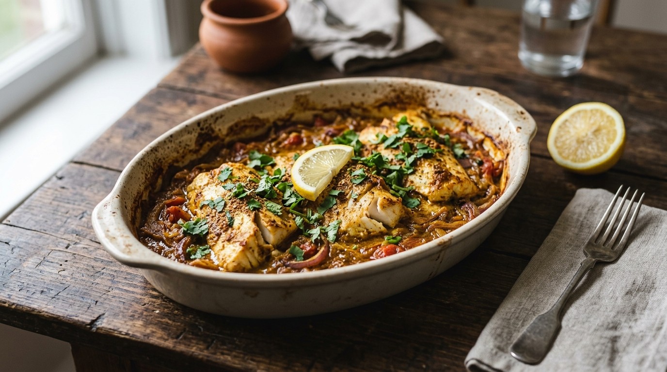 Masala dum Machi (kruidig Gebakken vis)