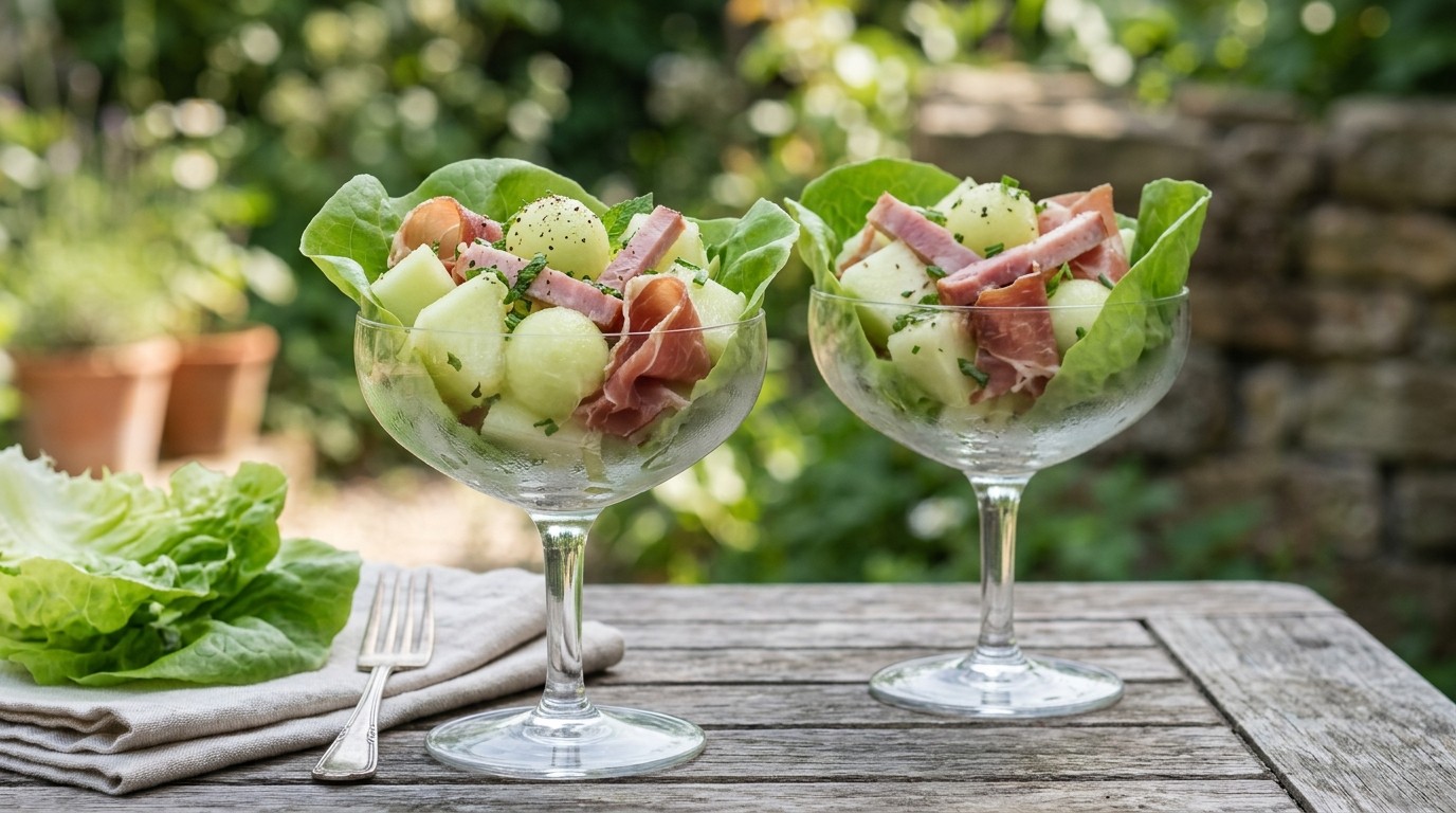 Meloen-ham Cocktail recept Meloen-ham Cocktail recept