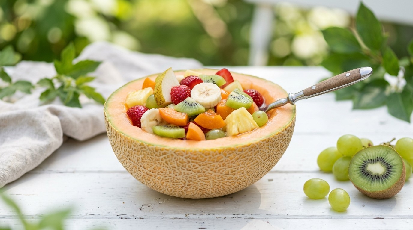 Meloen met Vruchtensalade