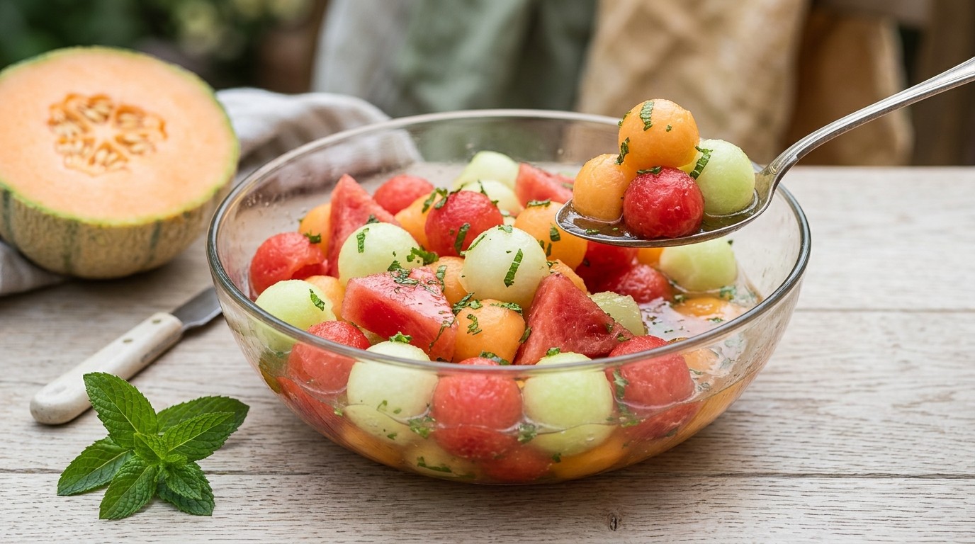 Meloensalade met Zoete Wijn