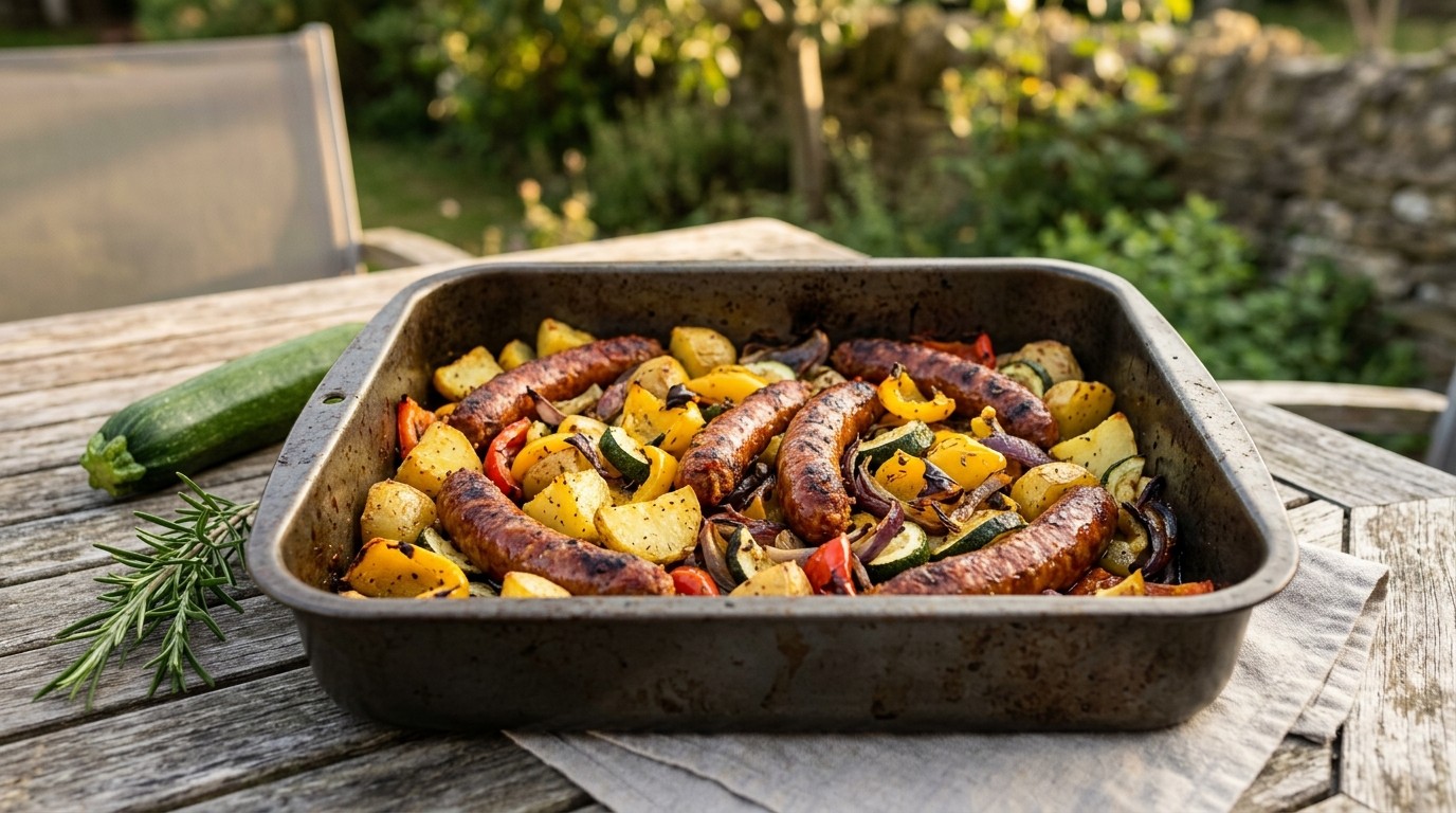 Merquezworstjes met Paprika en Courgette