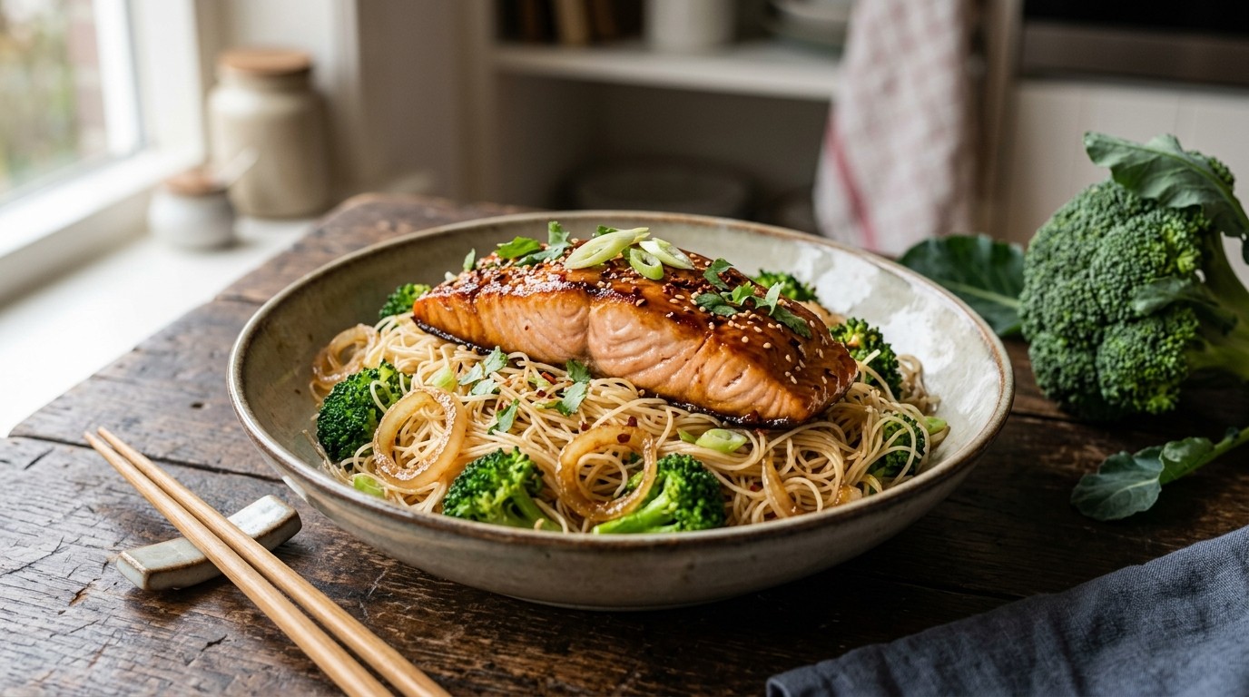 Mihoen met Zalm en Broccoli
