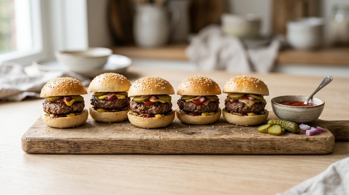 Mini Broodjes Hamburger (kids)