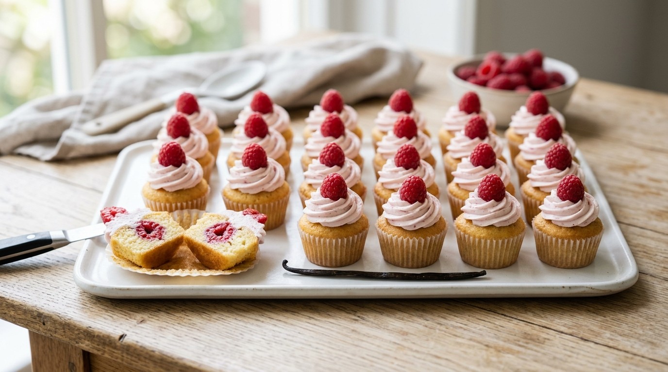 Mini Cupcake met Frambozen