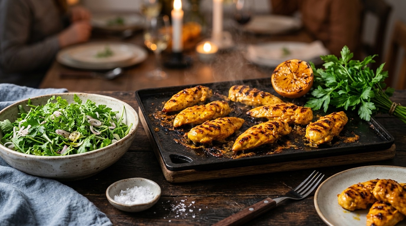 Mini-kipfilet met Kruidenslaatje Voor de Tafelgrill