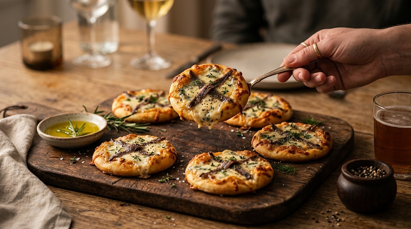 Minipizza's met Roquefort