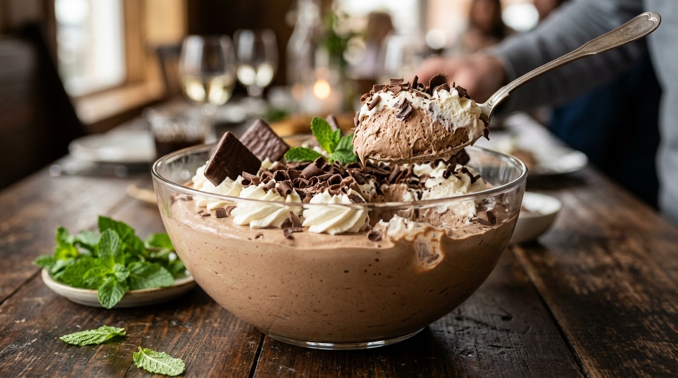 Mint- Chocolademousse Voor Buffet