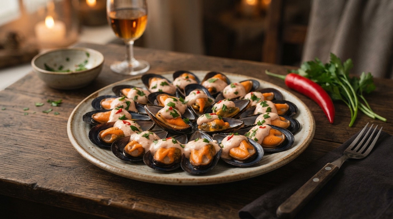 Mosselen in Cocktailsaus