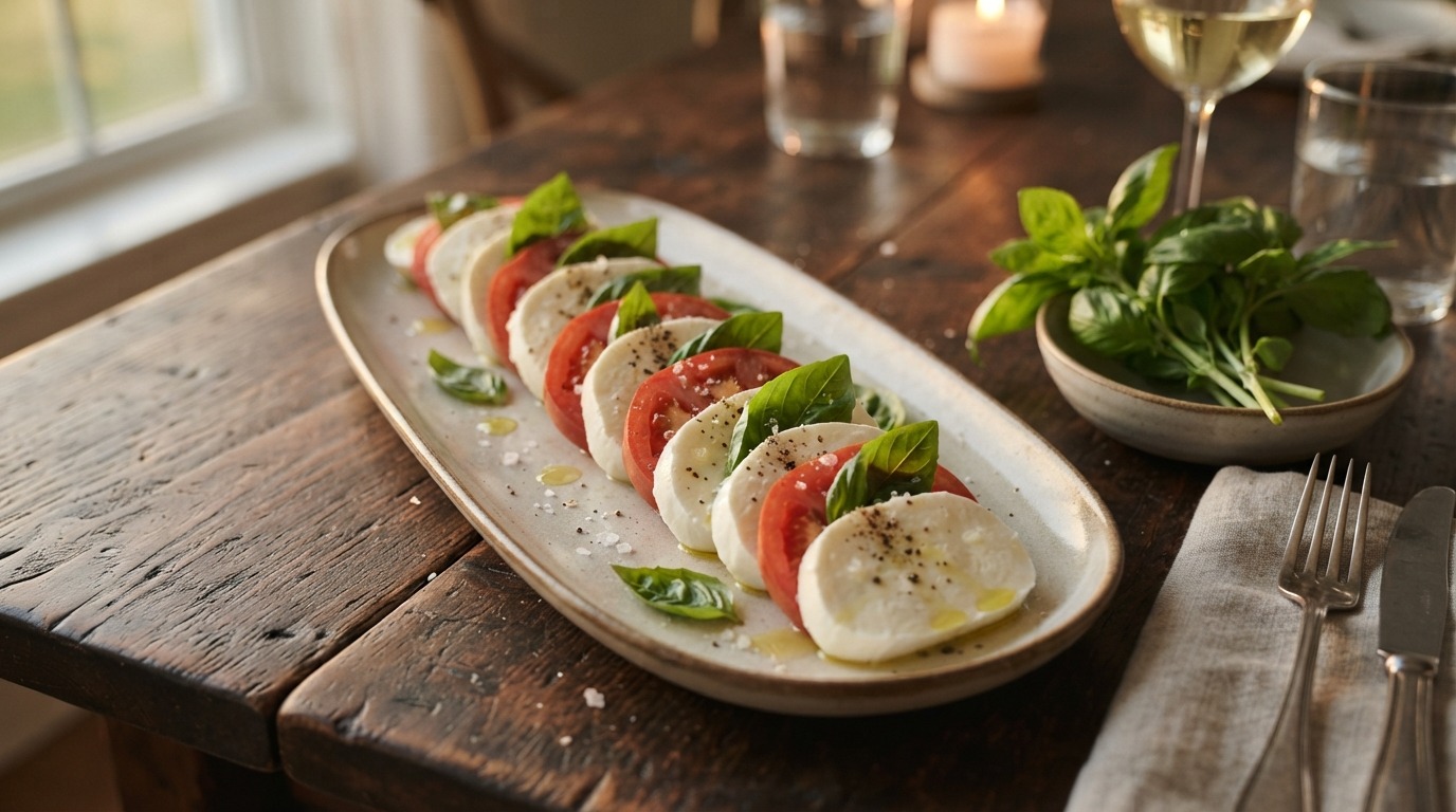 Mozarella met Tomaat en Basilicum recept Mozarella met Tomaat en Basilicum recept