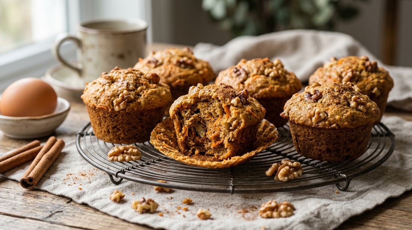 Muffin met Walnoot en Wortel