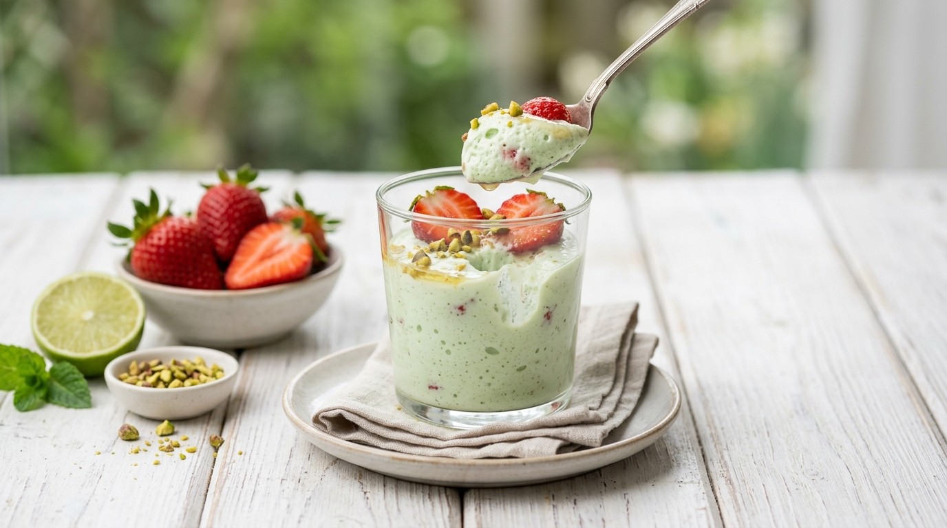 Muntmousse met Aardbeien