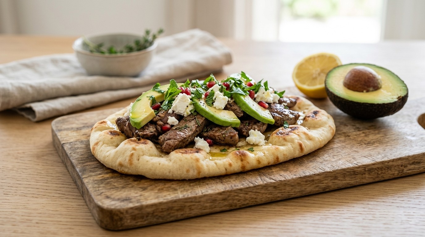 Naanbrood met Lamslapjes