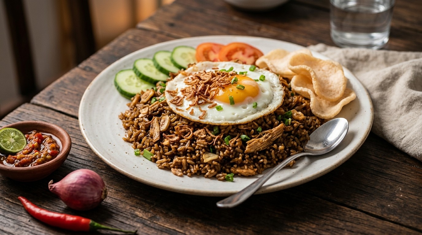 Nasi Goreng Djawa (gebakken Rijst met Sjalotjes) recept Nasi Goreng Djawa (gebakken Rijst met Sjalotjes) recept