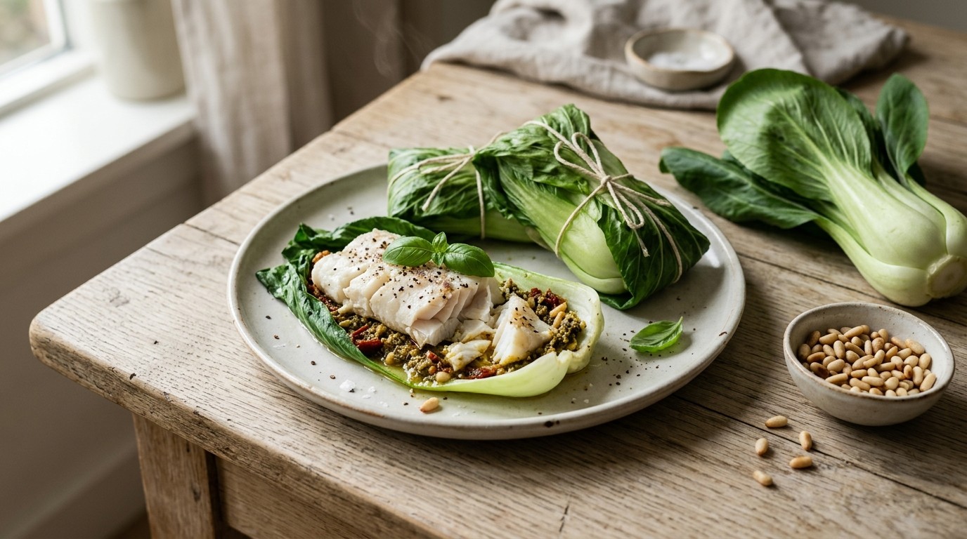 Nijlbaarspakjes met Pesto recept Nijlbaarspakjes met Pesto recept