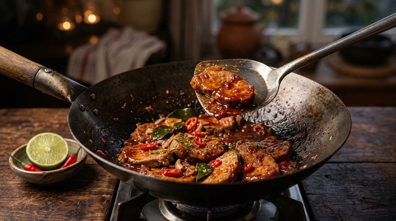 Nonja-varkensfilet met Limoen en Chilipepers