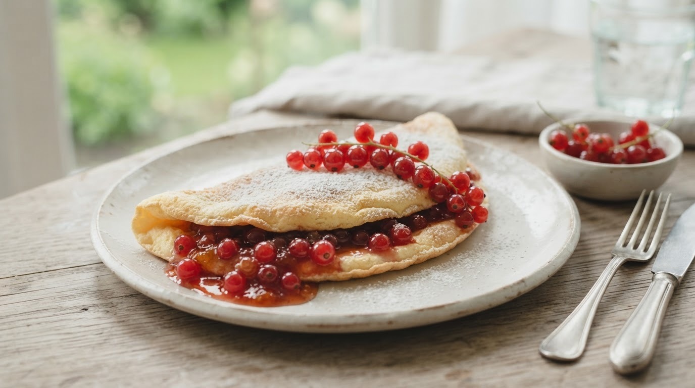 Omelet met Aalbessen