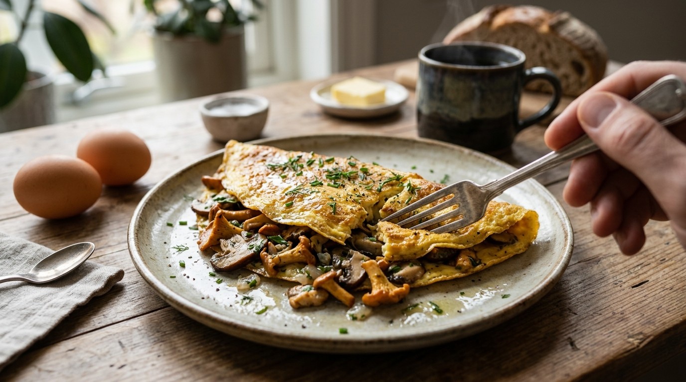 Omelet met Paddestoel