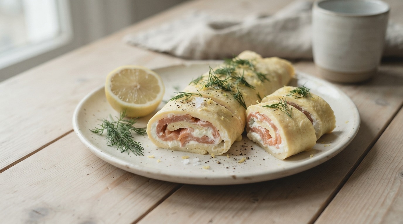 Omelet met Zalm en Ricotta