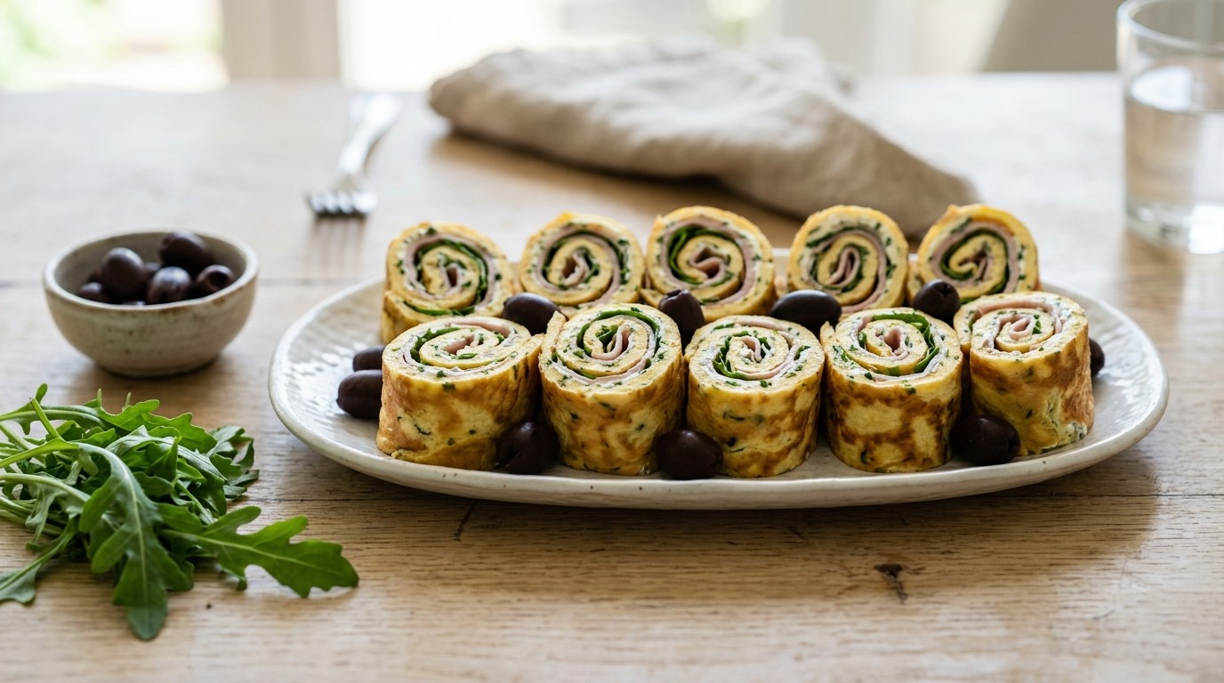 Omeletrolletjes met Achterham recept Omeletrolletjes met Achterham recept