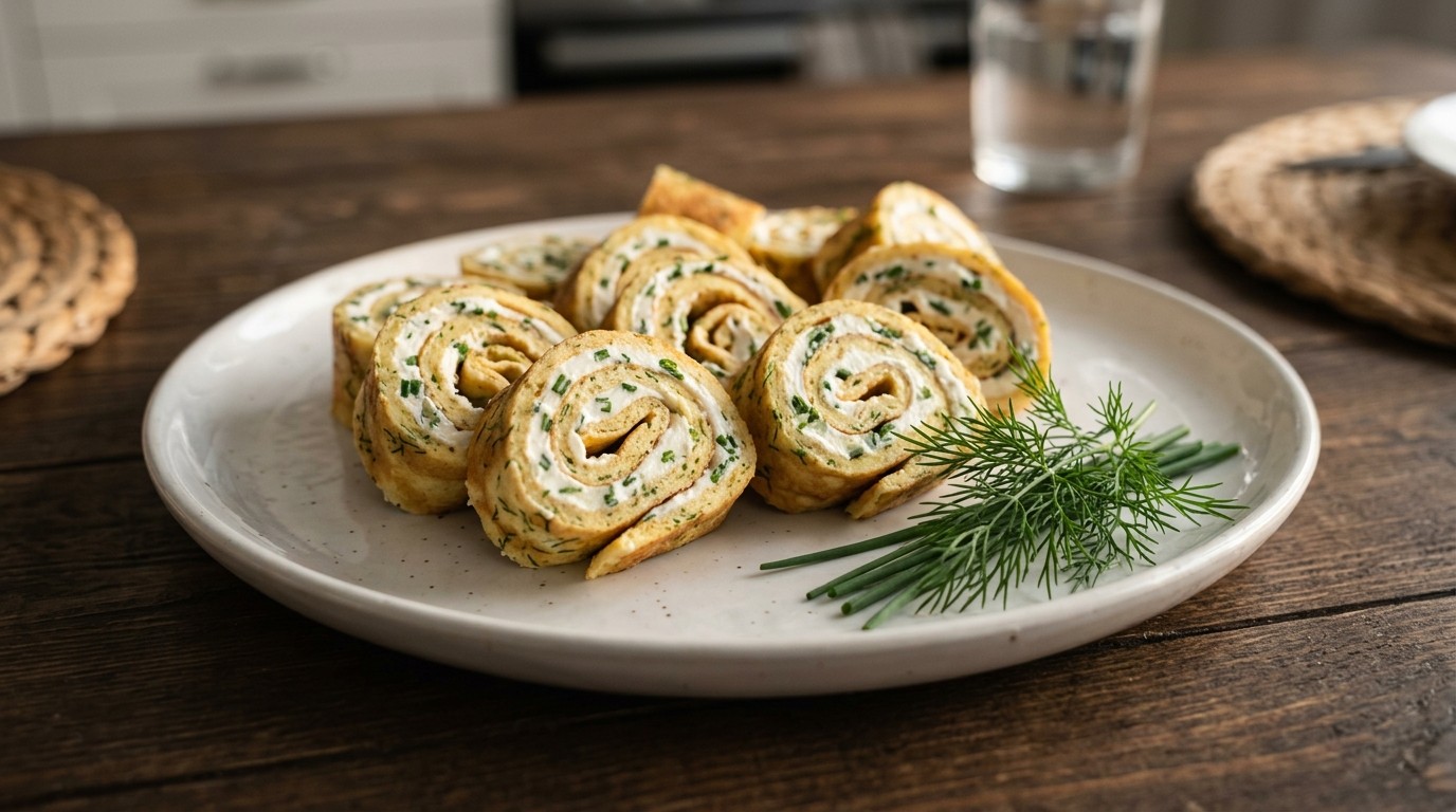 Omeletrolletjes met Roomkaas