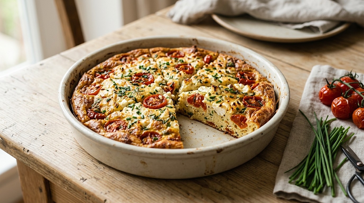 Omelettaart met Feta