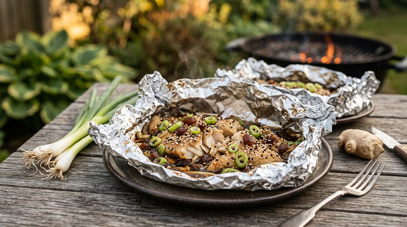 Oosterse Koolvispakketjes op de BBQ