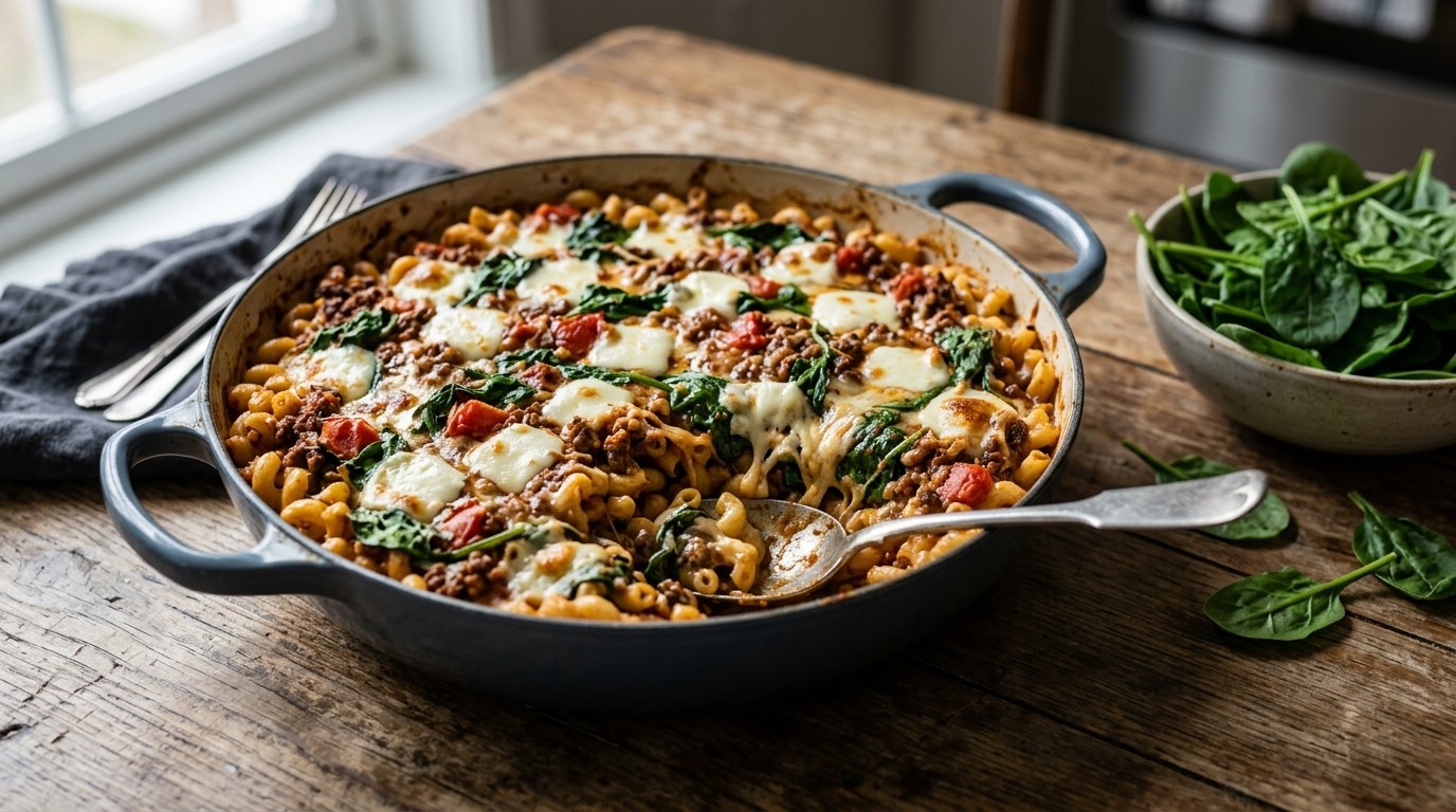 Ovenmacaroni met Kaas en Spinazie recept Ovenmacaroni met Kaas en Spinazie recept