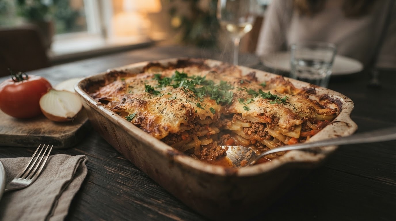 Ovenschotel met Aardappelen en Gehakt