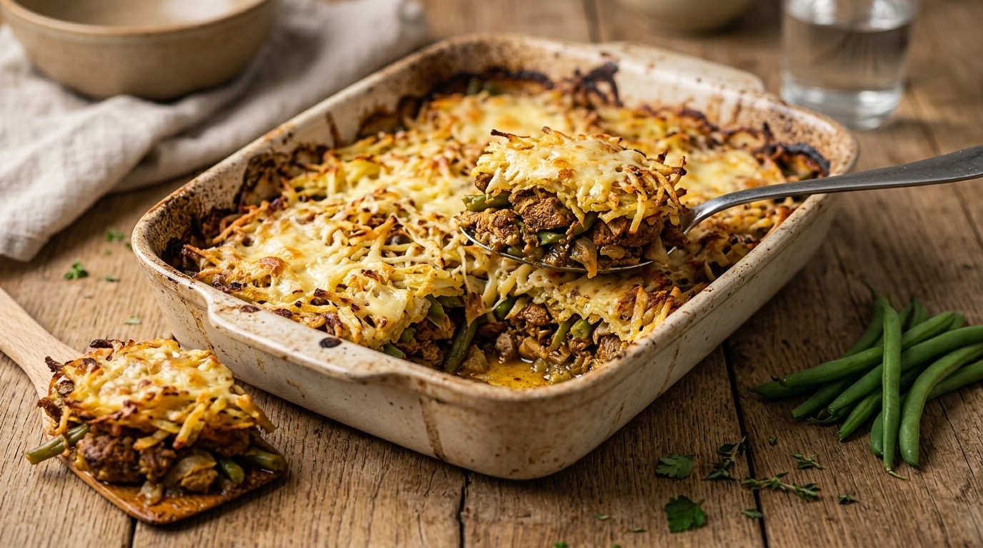 Ovenschotel met Rösti en Shoarmavlees