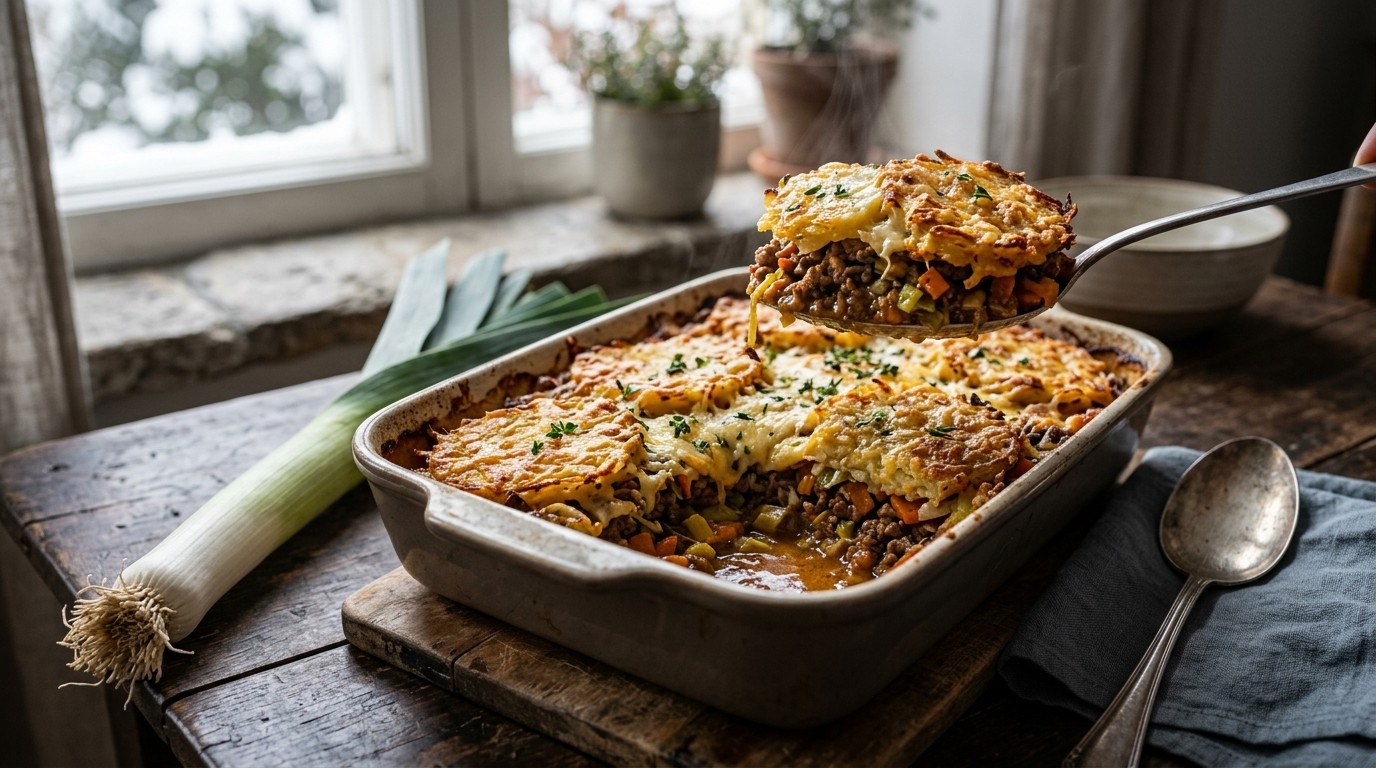 Ovenschotel Rosti met Groenten en Gehakt