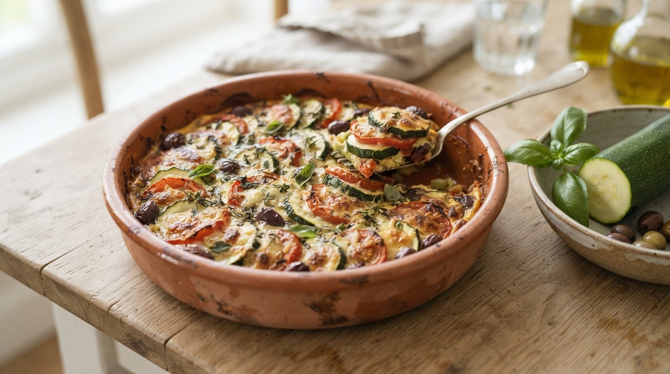 Ovenschotel van Courgette en Tomaat
