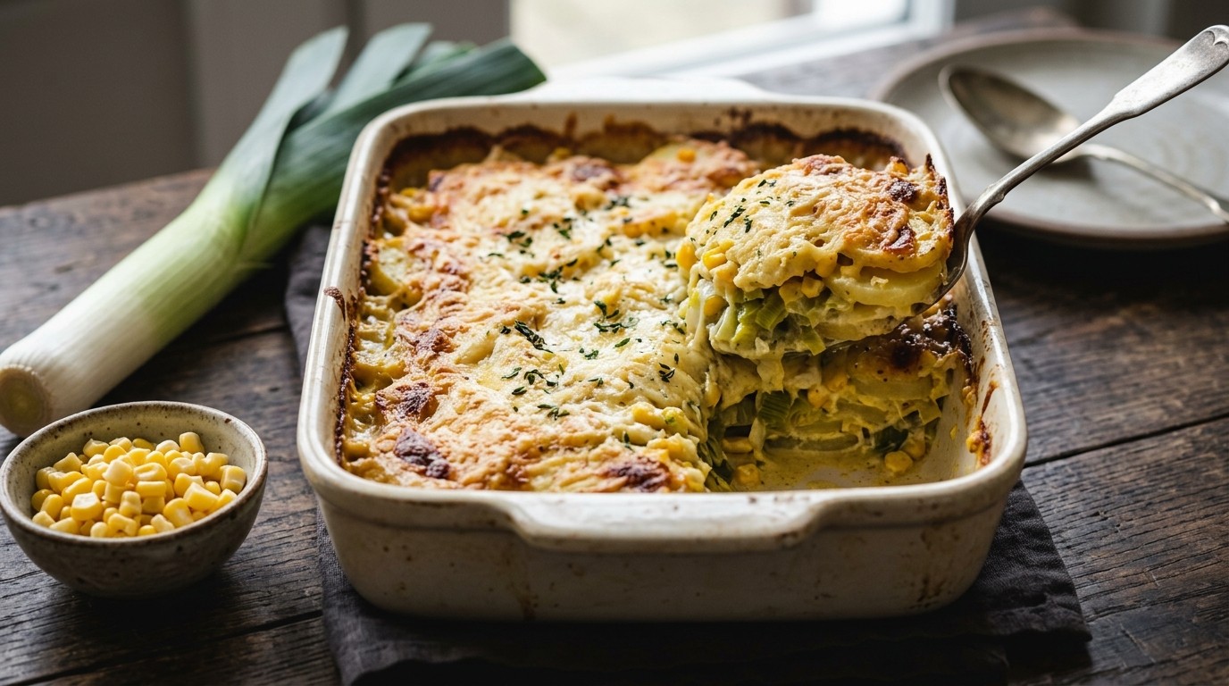 Ovenschotel van Prei en Romige Aardappeltjes recept Ovenschotel van Prei en Romige Aardappeltjes recept
