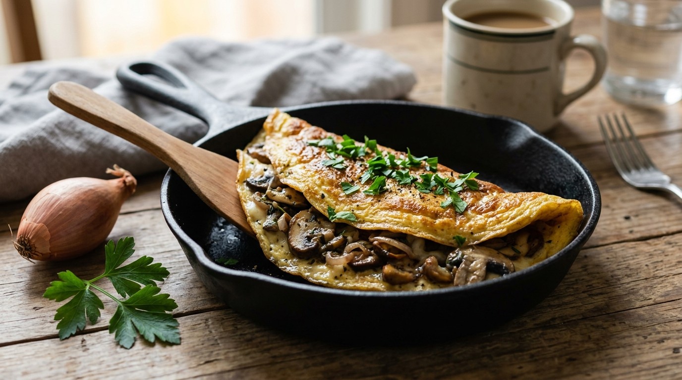 Paddestoelomelet recept Paddestoelomelet recept