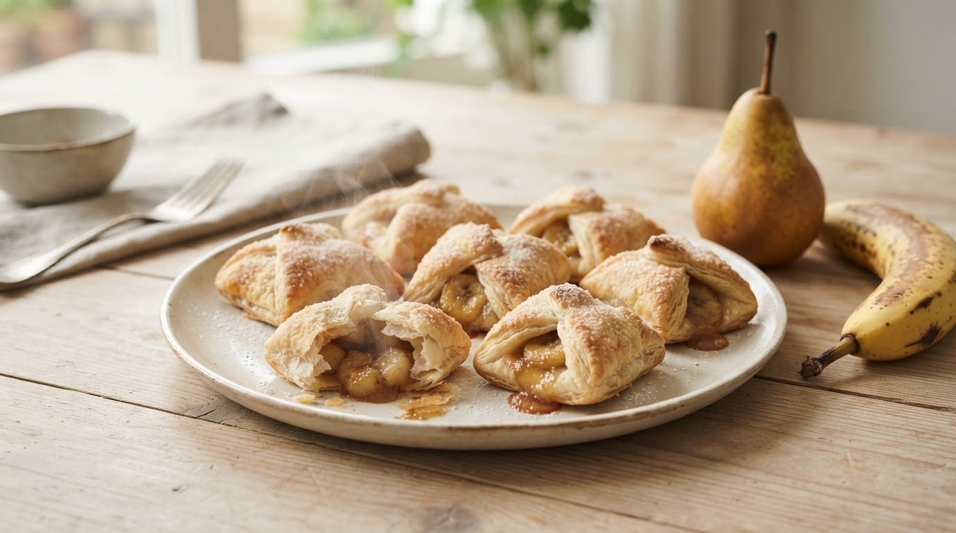 Pakketjes Gevuld met Banaan en Peer recept Pakketjes Gevuld met Banaan en Peer recept