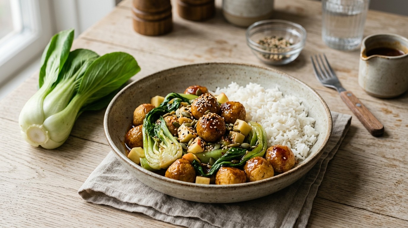 Paksoi met Rijst en Toebehoren recept Paksoi met Rijst en Toebehoren recept