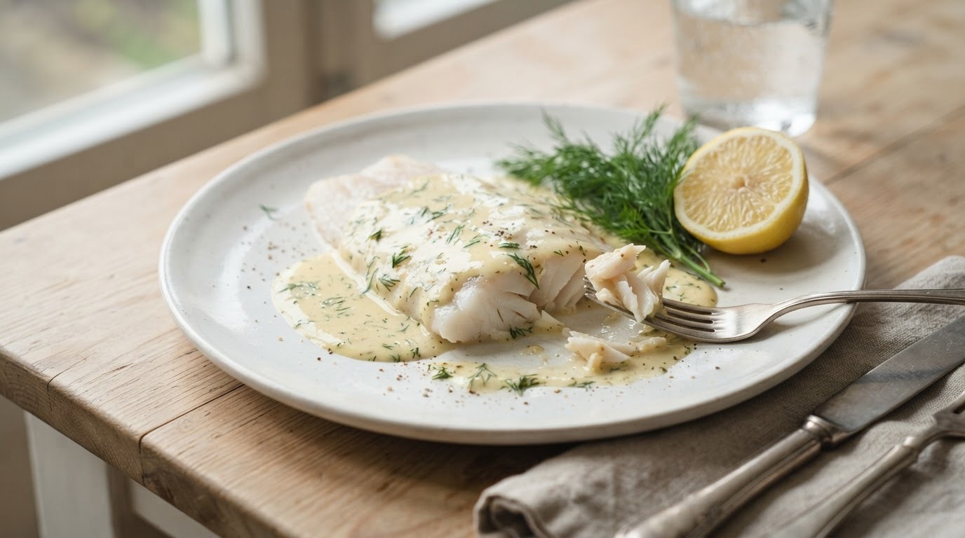 Pangasius met Mosterdsaus