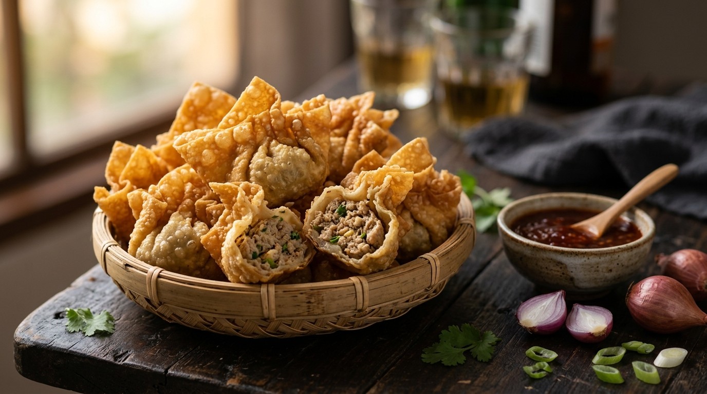 Pangsit Cincang (gefrituurde Gehakhapjes)